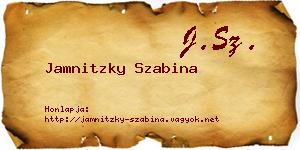 Jamnitzky Szabina névjegykártya