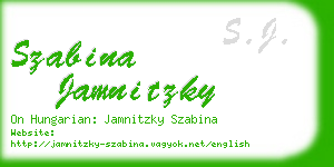 szabina jamnitzky business card
